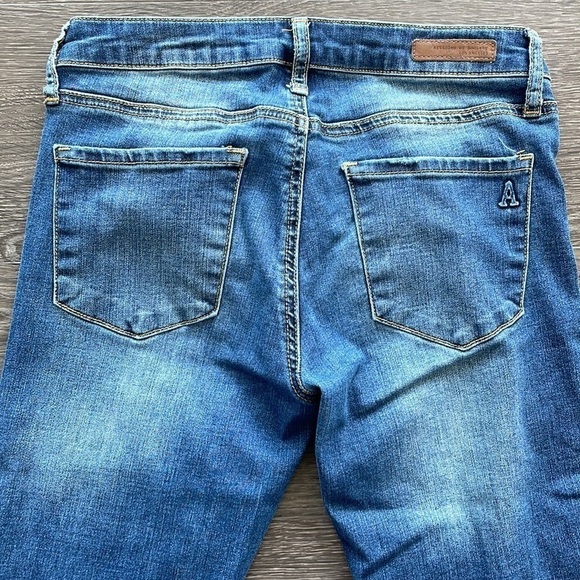 Sz25 Articles of Society Skinny Distressed Raw Hem Denim in Wood Wash VVGUC - Picture 10 of 14